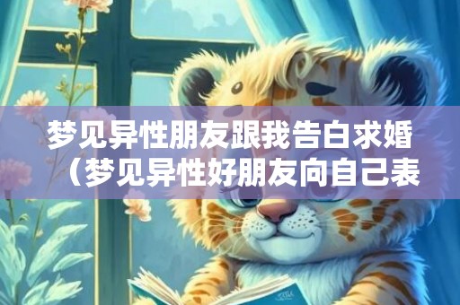 梦见异性朋友跟我告白求婚（梦见异性好朋友向自己表白）