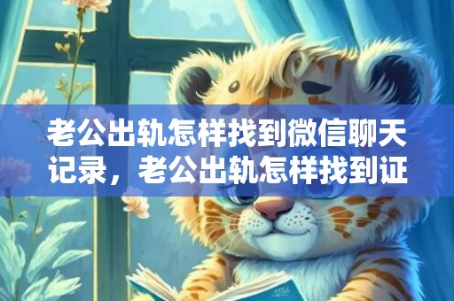 老公出轨怎样找到微信聊天记录，老公出轨怎样找到证据呢