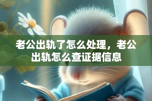 老公出轨了怎么处理，老公出轨怎么查证据信息