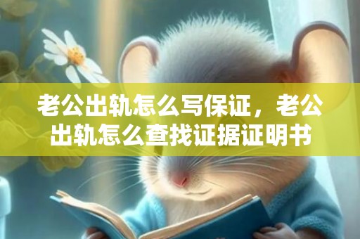 老公出轨怎么写保证，老公出轨怎么查找证据证明书