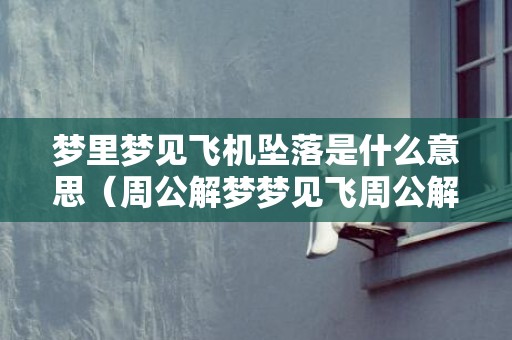 梦里梦见飞机坠落是什么意思（周公解梦梦见飞周公解梦梦见飞机坠落离我很近）
