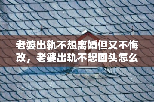 老婆出轨不想离婚但又不悔改，老婆出轨不想回头怎么办呀