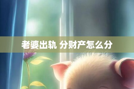 老婆出轨 分财产怎么分
