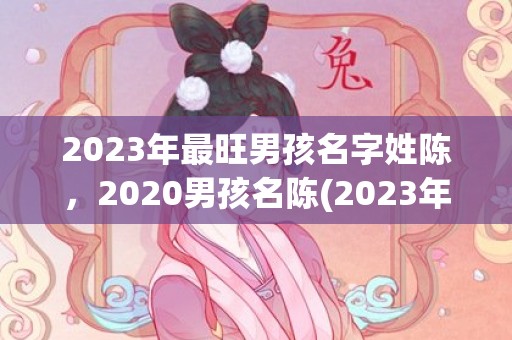 2023年最旺男孩名字姓陈，2020男孩名陈(2023年最旺男女孩名字)