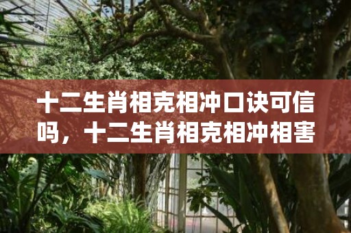 十二生肖相克相冲口诀可信吗，十二生肖相克相冲相害(十二生肖相克相冲口诀表)