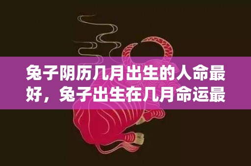 兔子阴历几月出生的人命最好，兔子出生在几月命运最好(兔子阴历几月出生的人命最好)