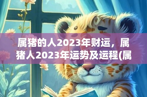 属猪的人2023年财运，属猪人2023年运势及运程(属猪的人2023年每月运势及运程详解)