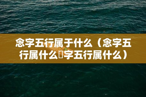 念字五行属于什么（念字五行属什么璟字五行属什么）