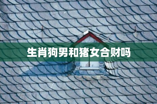 生肖狗男和猪女合财吗