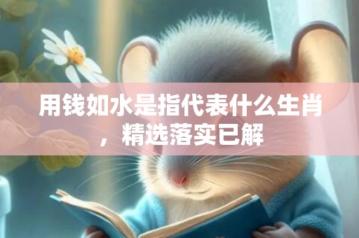 用钱如水是指代表什么生肖，精选落实已解