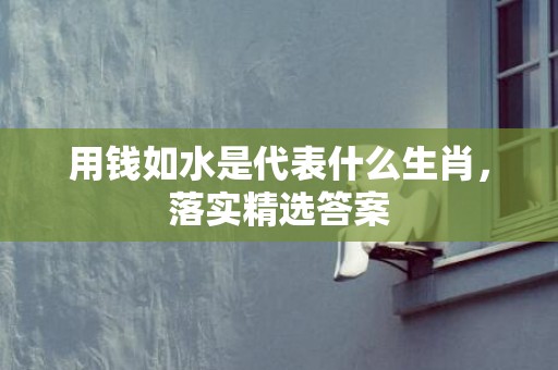 用钱如水是代表什么生肖，落实精选答案