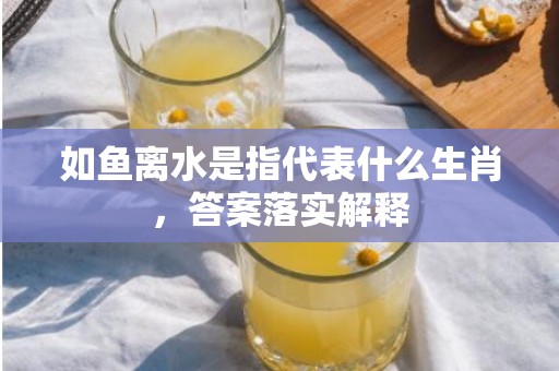 如鱼离水是指代表什么生肖，答案落实解释