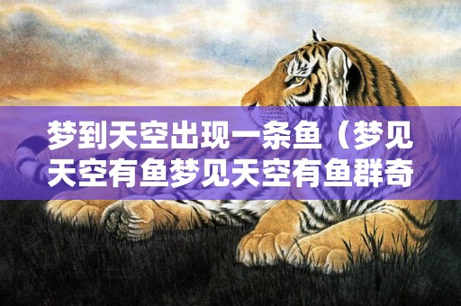 梦到天空出现一条鱼（梦见天空有鱼梦见天空有鱼群奇观美景）