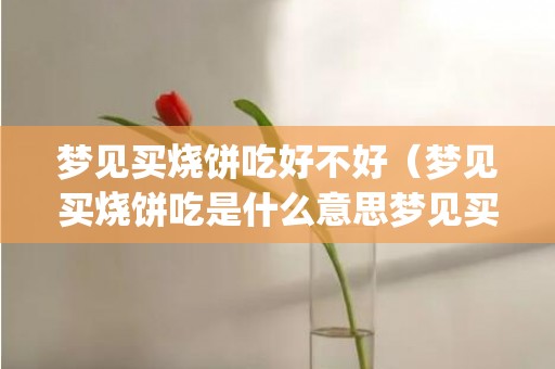 梦见买烧饼吃好不好（梦见买烧饼吃是什么意思梦见买烧饼吃是什么意思周公解梦_...）