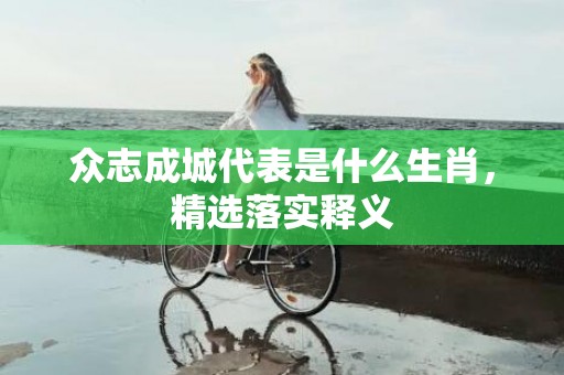 众志成城代表是什么生肖，精选落实释义