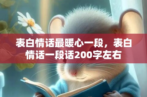 表白情话最暖心一段，表白情话一段话200字左右