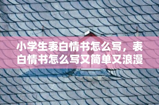 小学生表白情书怎么写，表白情书怎么写又简单又浪漫的文案