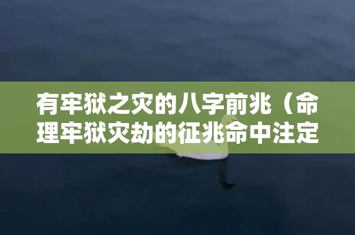 有牢狱之灾的八字前兆（命理牢狱灾劫的征兆命中注定有牢狱之灾的八字特征）