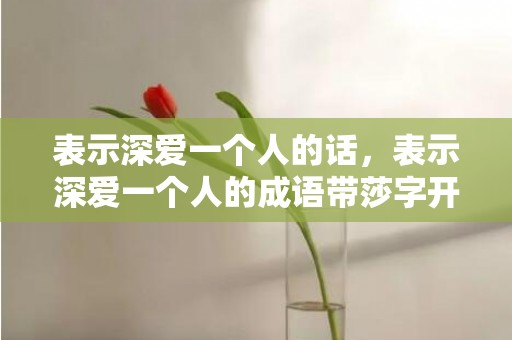 表示深爱一个人的话，表示深爱一个人的成语带莎字开头的词语