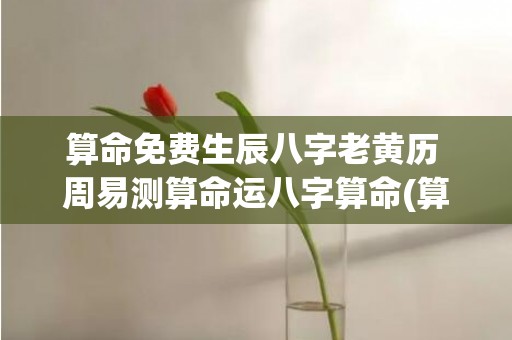 算命免费生辰八字老黄历 周易测算命运八字算命(算命生辰八字查询)