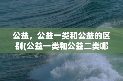 公益，公益一类和公益的区别(公益一类和公益二类哪个好)