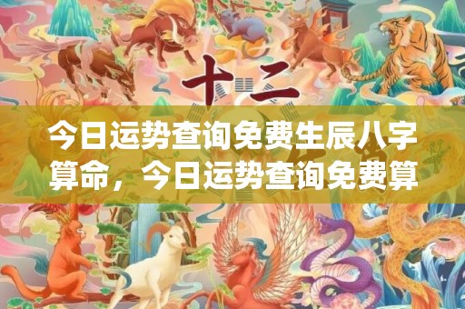 今日运势查询免费生辰八字算命，今日运势查询免费算命(今日运势查询免费佛滔)