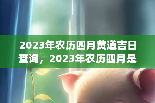 2023年农历四月黄道吉日查询，2023年农历四月是阳历几月(2023年农历四月初四出生的男孩)