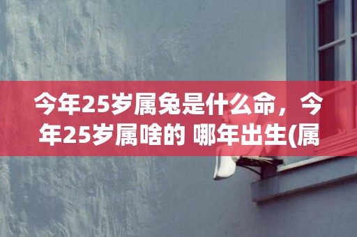 今年25岁属兔是什么命，今年25岁属啥的 哪年出生(属兔今年七十几岁)