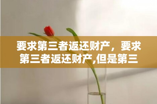 要求第三者返还财产，要求第三者返还财产,但是第三者给他的钱比较多