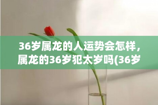36岁属龙的人运势会怎样，属龙的36岁犯太岁吗(36岁属龙的人运势会怎样)