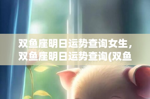 双鱼座明日运势查询女生，双鱼座明日运势查询(双鱼座明日运势查询1)