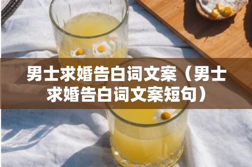 男士求婚告白词文案（男士求婚告白词文案短句）