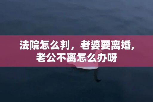 法院怎么判，老婆要离婚,老公不离怎么办呀