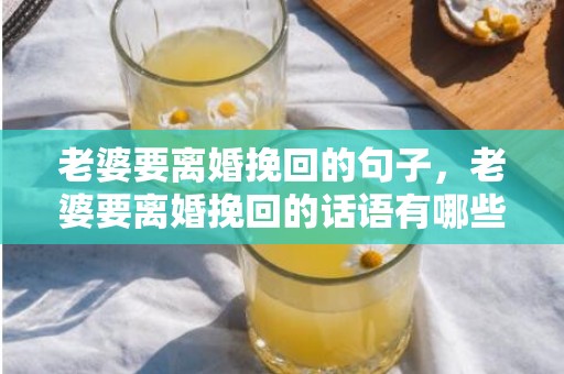 老婆要离婚挽回的句子，老婆要离婚挽回的话语有哪些呢