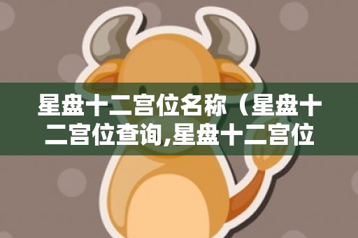 星盘十二宫位名称（星盘十二宫位查询,星盘十二宫位详解对应）