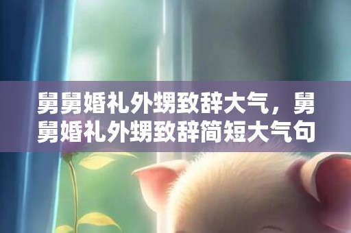 舅舅婚礼外甥致辞大气，舅舅婚礼外甥致辞简短大气句子
