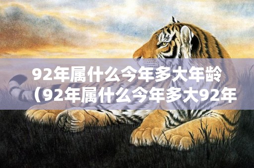 92年属什么今年多大年龄（92年属什么今年多大92年今年多少岁）