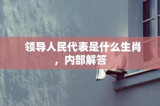   领导人民代表是什么生肖，内部解答