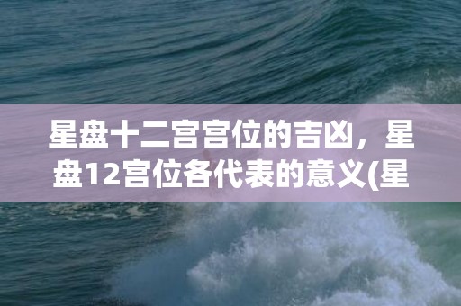 星盘十二宫宫位的吉凶，星盘12宫位各代表的意义(星盘十二宫是什么宫位)