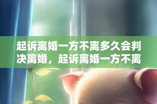 起诉离婚一方不离多久会判决离婚，起诉离婚一方不离婚怎么办手续