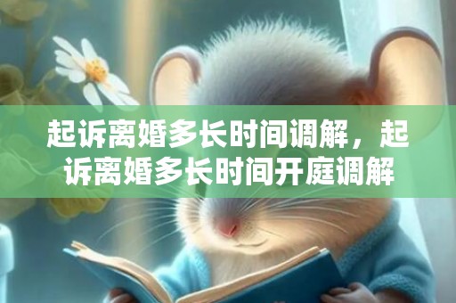 起诉离婚多长时间调解，起诉离婚多长时间开庭调解