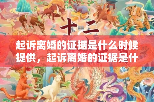 起诉离婚的证据是什么时候提供，起诉离婚的证据是什么样子的