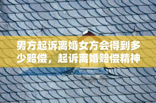 男方起诉离婚女方会得到多少赔偿，起诉离婚赔偿精神损失费是多少