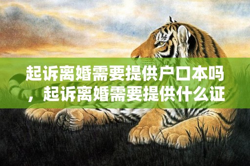 起诉离婚需要提供户口本吗，起诉离婚需要提供什么证据和证明呢