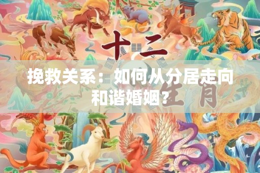 挽救关系：如何从分居走向和谐婚姻？