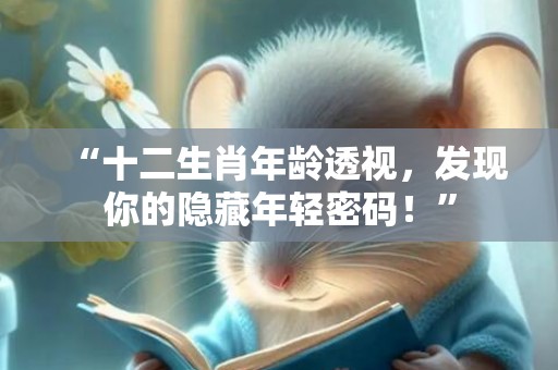 “十二生肖年龄透视，发现你的隐藏年轻密码！”