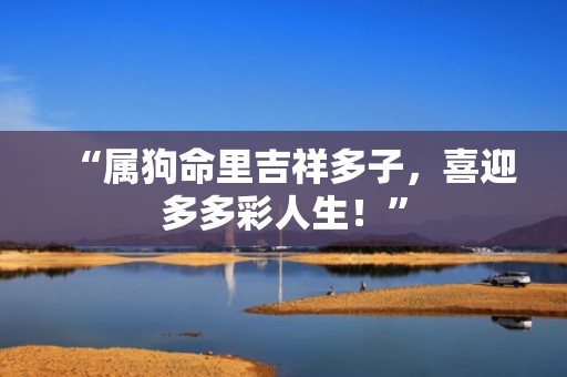 “属狗命里吉祥多子，喜迎多多彩人生！”
