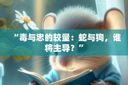 “毒与忠的较量：蛇与狗，谁将主导？”