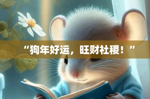 “狗年好运，旺财社稷！”