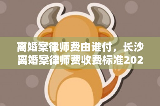 离婚案律师费由谁付，长沙离婚案律师费收费标准2022年是多少